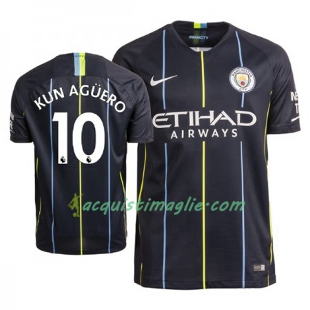 Divisa di Calcio Manchester City Aguero 10 Trasferta 2018/2019